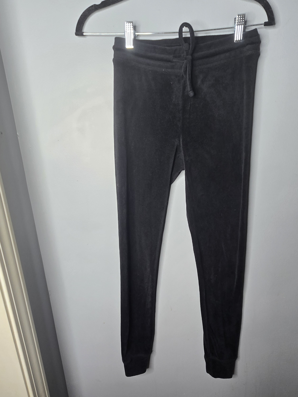 American Eagle "Amazingly Soft" Black Velour Jogger Pants XS Lounge Sweatpants
